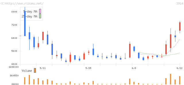 ジグソー・株価チャート